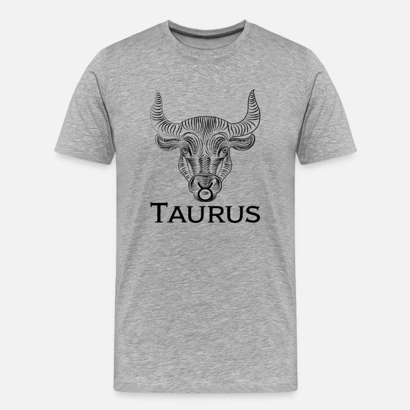 taurus1s Zeichenfläche 1 - Männer Premium Bio T-Shirt - Grau meliert