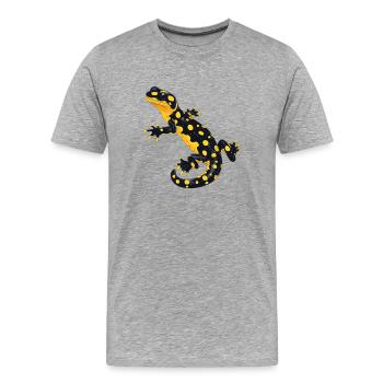 Salamanders Salamander - Männer Premium Bio T-Shirt - Grau meliert - Vorne - Damien (186cm)