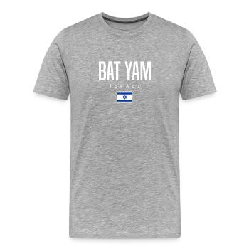 Bat Yam Israel - Männer Premium Bio T-Shirt - Grau meliert - Vorne - Damien (186cm)