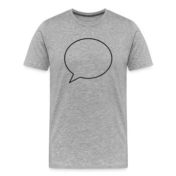 bubble - Men's Premium Organic T-Shirt - heather grey - Front - Damien (186cm)