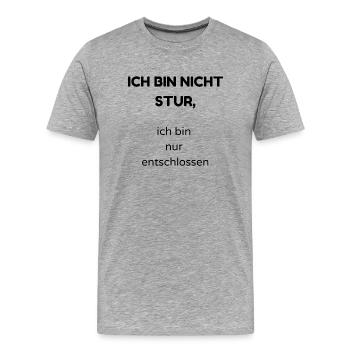 stur - Männer Premium Bio T-Shirt - Grau meliert - Vorne - Damien (186cm)