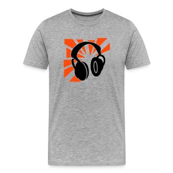 Son Explosé - T-shirt bio Premium Homme - gris chiné - Devant - Damien (186cm)