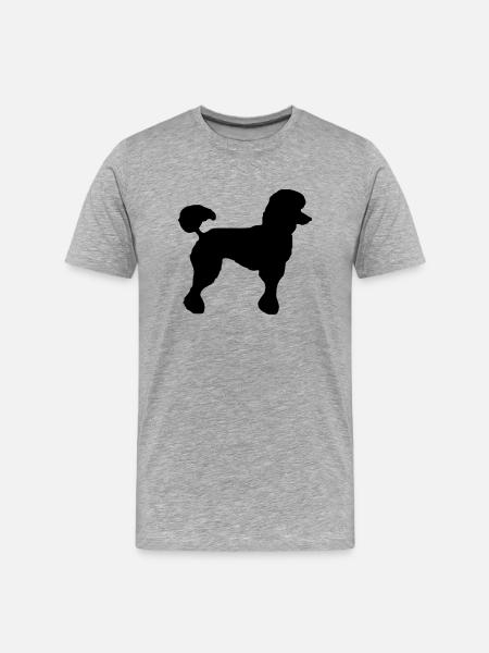 Pudel - Männer Premium Bio T-Shirt - Grau meliert