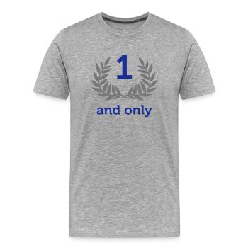 Une seule et - T-shirt bio Premium Homme - gris chiné - Devant - Damien (186cm)