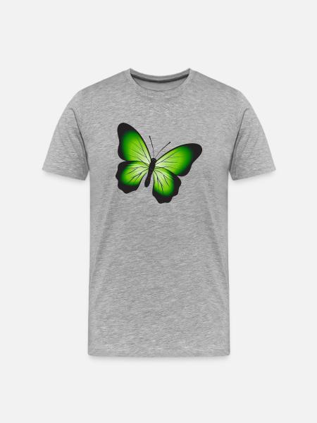 Un beau papillon - T-shirt bio Premium Homme - gris chiné