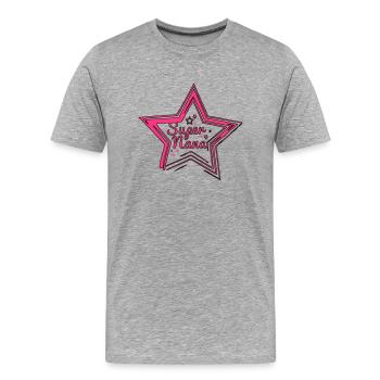 Etoile "Super Nana" - T-shirt bio Premium Homme - gris chiné - Devant - Damien (186cm)