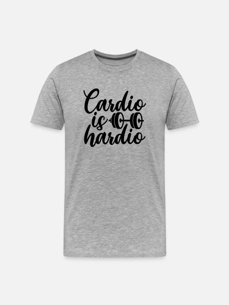 Cardio is Hardio - Men's Premium Organic T-Shirt - heather grey