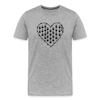Florist Flower Plant Nature Gardener - Men's Premium Organic T-Shirt - heather grey - Front - Damien (186cm)