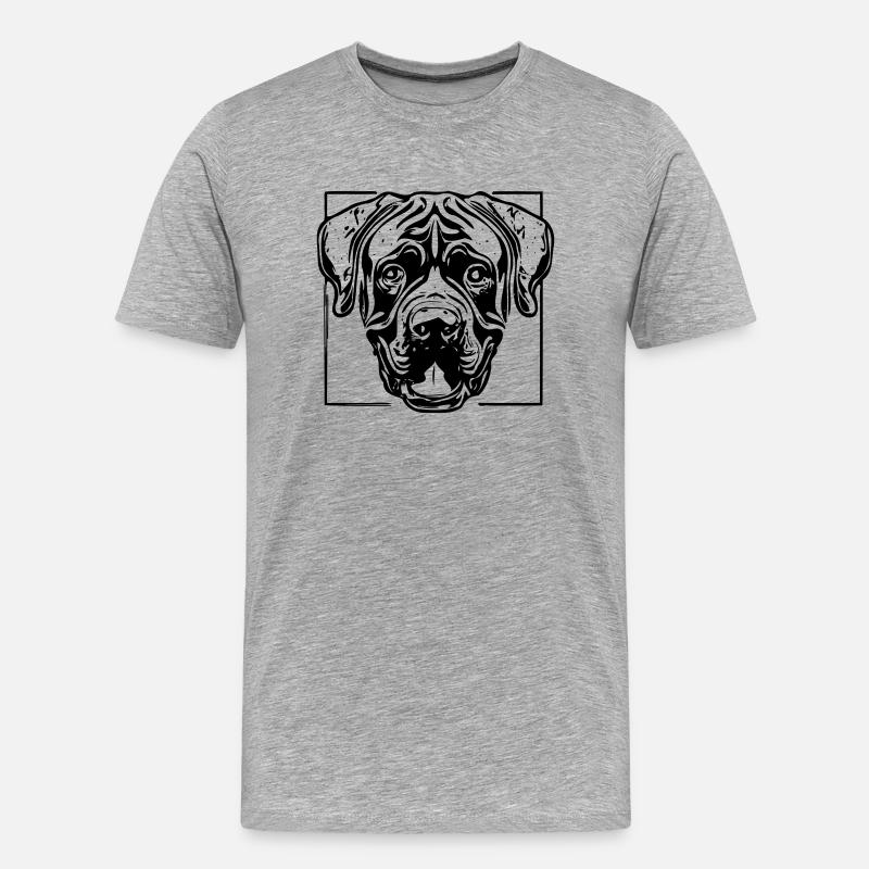 Cane Corso - Männer Premium Bio T-Shirt - Grau meliert