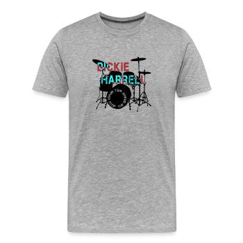 Dickie Harrell - T-shirt bio Premium Homme - gris chiné - Devant - Damien (186cm)