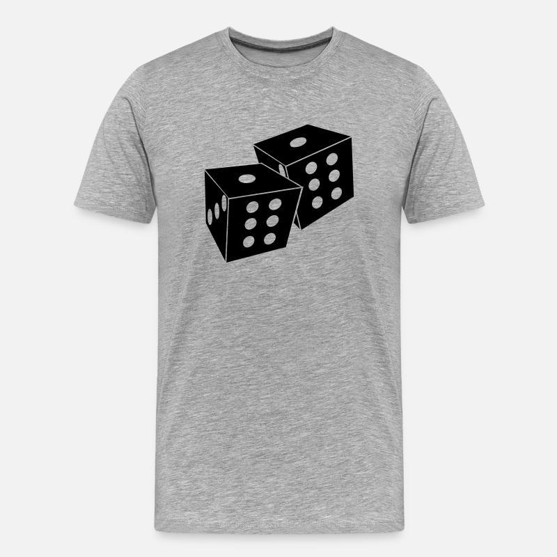 dés - T-shirt bio Premium Homme - gris chiné