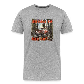 Bronco V8 4x4 Camion tout-terrain classique Meilleure vente - T-shirt bio Premium Homme - gris chiné - Devant - Damien (186cm)