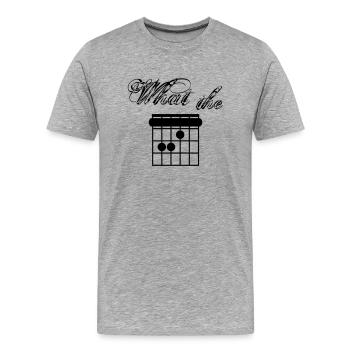 What the F-Chord - Men's Premium Organic T-Shirt - heather grey - Front - Damien (186cm)