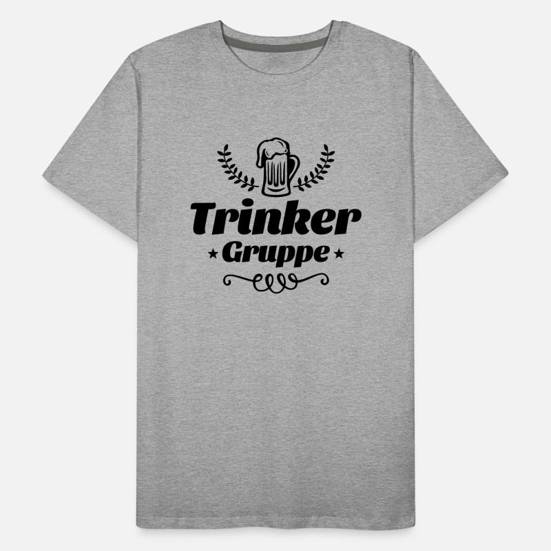 trinker gruppe bier Männer Premium Bio T-Shirt