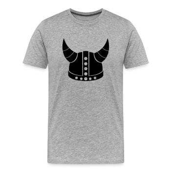 Casque Viking - T-shirt bio Premium Homme - gris chiné - Devant - Damien (186cm)