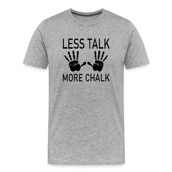 escalade - T-shirt bio Premium Homme - gris chiné - Devant - Damien (186cm)