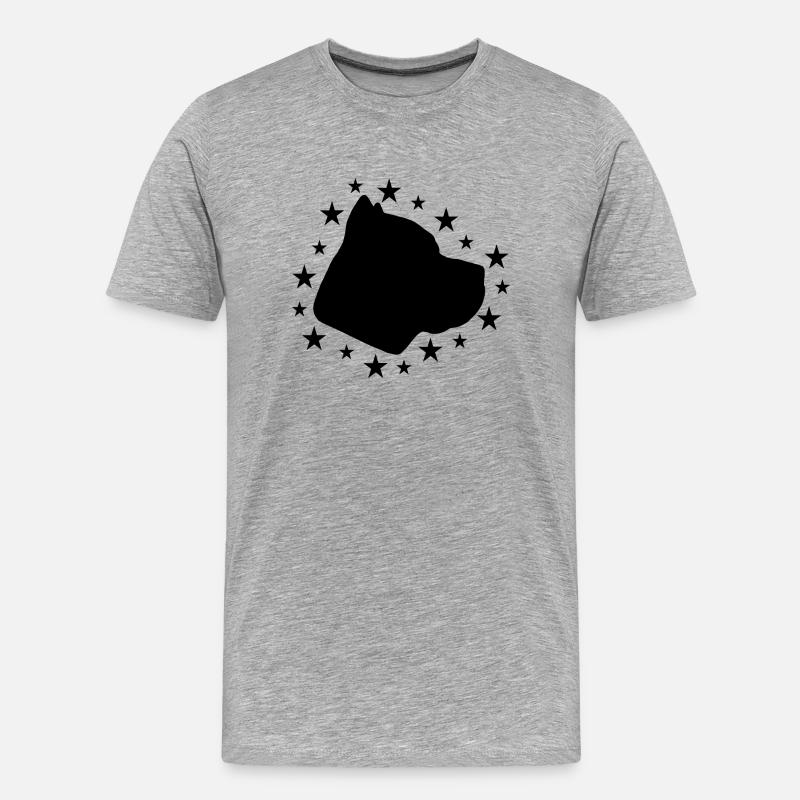 Cane Corso - Männer Premium Bio T-Shirt - Grau meliert