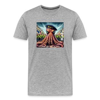 5mai 1733138974223 - T-shirt bio Premium Homme - gris chiné - Devant - Damien (186cm)