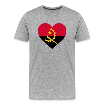 angola - Männer Premium Bio T-Shirt - Grau meliert - Vorne - Damien (186cm)