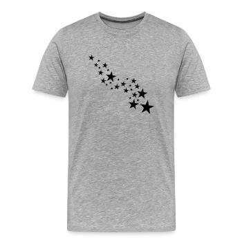 falling stars - Men's Premium Organic T-Shirt - heather grey - Front - Damien (186cm)