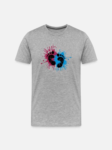 Ink baby feet - Men's Premium Organic T-Shirt - heather grey
