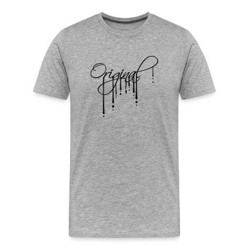 Logo Graffiti Original - Men's Premium Organic T-Shirt - heather grey - Front - Damien (186cm)