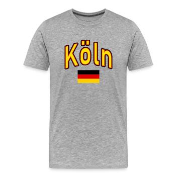 Cologne germany flag - Men's Premium Organic T-Shirt - heather grey - Front - Damien (186cm)