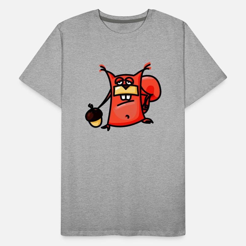 crazy Comic Squirrel Men's Premium Organic T-Shirt