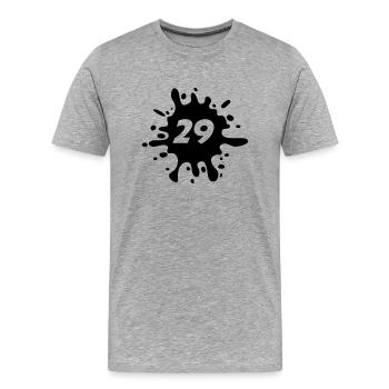 29 - Men's Premium Organic T-Shirt - heather grey - Front - Damien (186cm)