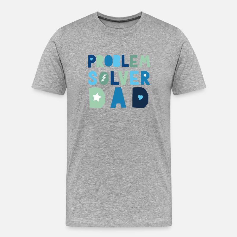 Problem Solver Dad - Men's Premium Organic T-Shirt - heather grey