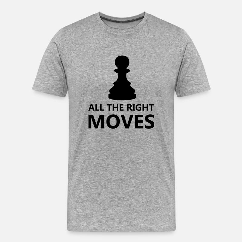 boardgame chess backgammon game night - Männer Premium Bio T-Shirt - Grau meliert