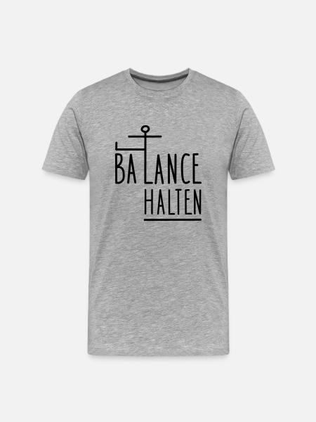 Balance halten - Männer Premium Bio T-Shirt - Grau meliert