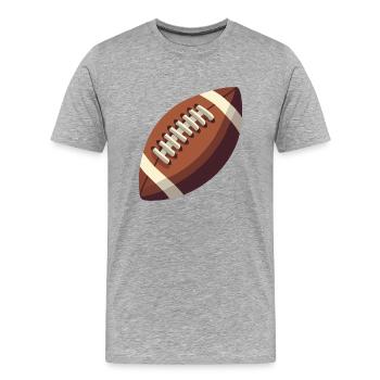 Ballon de football - T-shirt bio Premium Homme - gris chiné - Devant - Damien (186cm)