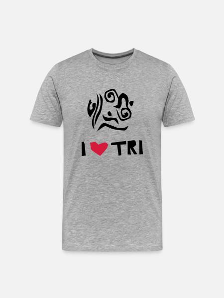 triathlon freestyle - Men's Premium Organic T-Shirt - heather grey