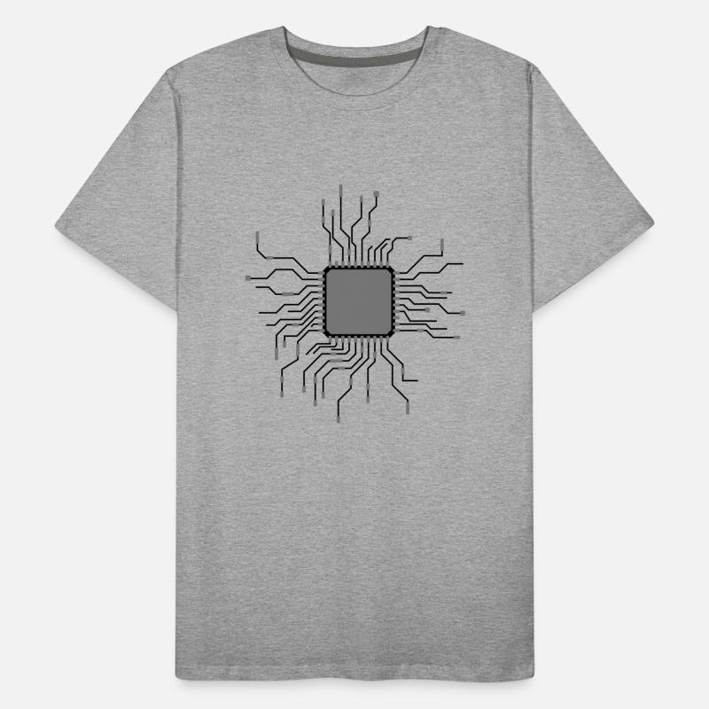 cpu leads wire cabling computer nerd desi Men's Premium Organic T-Shirt