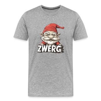 Dwarf - Men's Premium Organic T-Shirt - heather grey - Front - Damien (186cm)