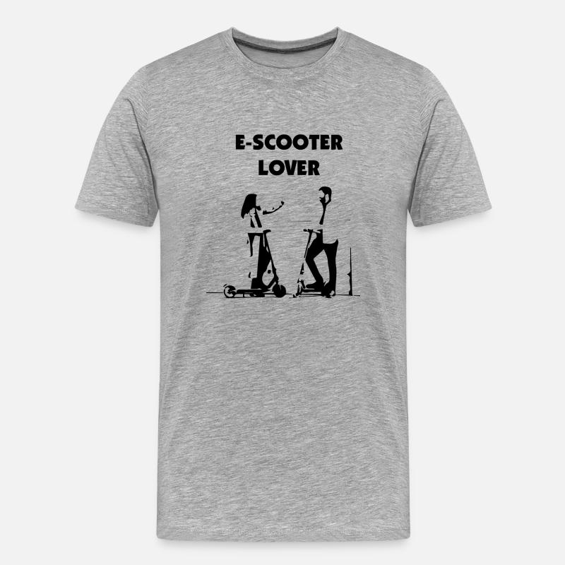 E-Scooter E-Roller Scooter - Männer Premium Bio T-Shirt - Grau meliert