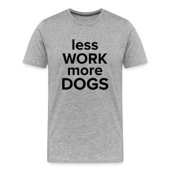 Dog Hund - Männer Premium Bio T-Shirt - Grau meliert - Vorne - Damien (186cm)