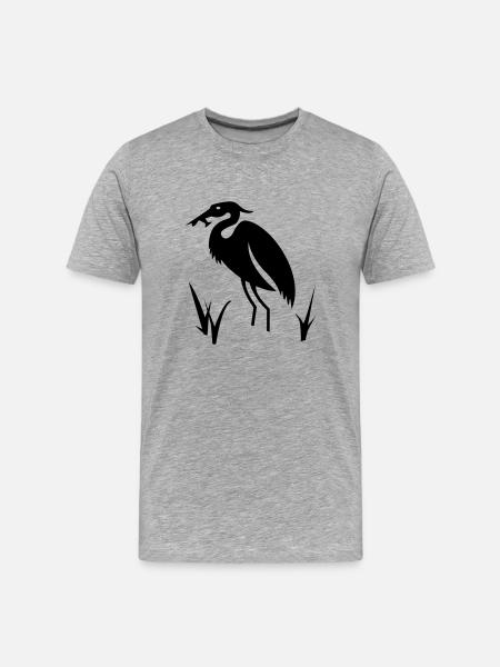 Héron - T-shirt bio Premium Homme - gris chiné