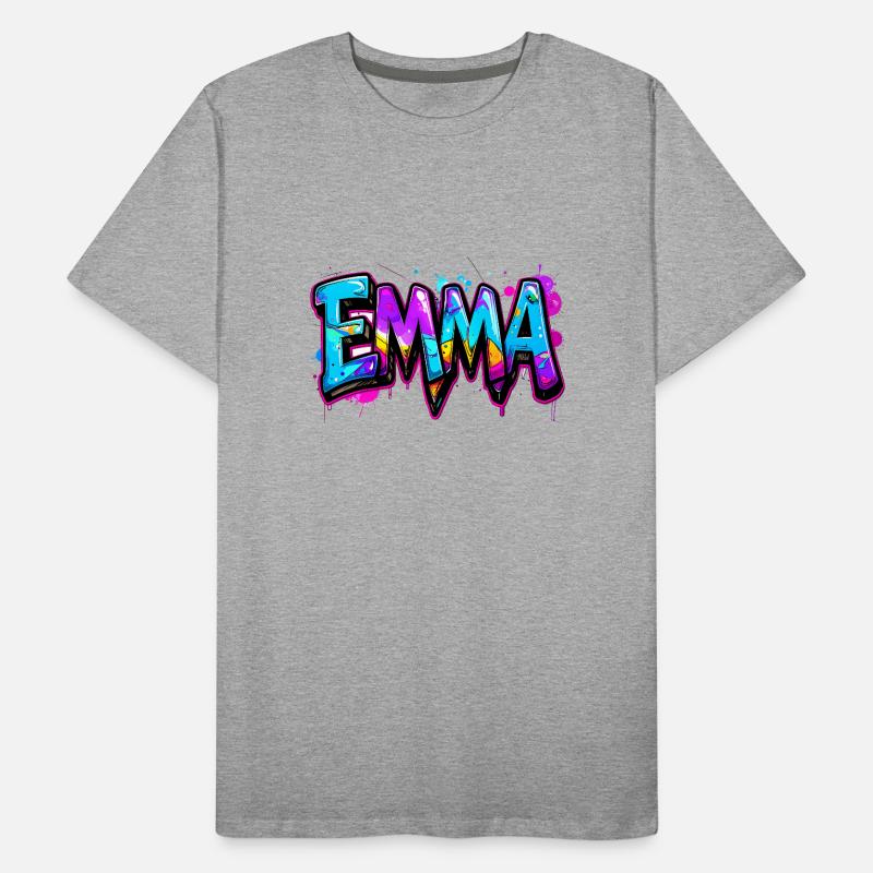 graffiti, buchstaben, emma, illustration Männer Premium Bio T-Shirt
