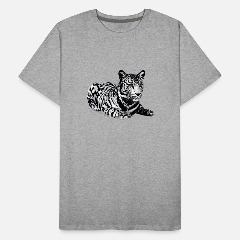 Tiger,leopard,sequins,glitter,black and white Men's Premium Organic T-Shirt