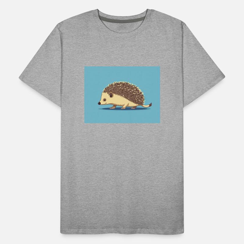Simplistic Hedgehog: Minimalist Vector Illustratio Men's Premium Organic T-Shirt