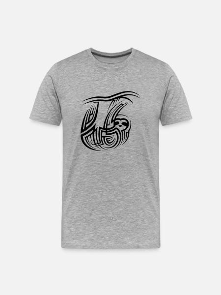 Sloth Tribal Tattoo - Men's Premium Organic T-Shirt - heather grey