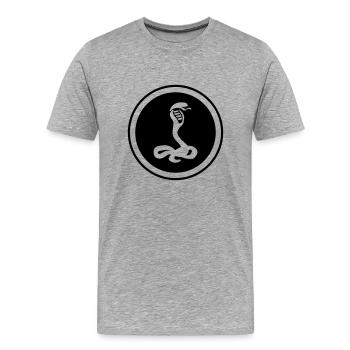 Snake Cobra - Men's Premium Organic T-Shirt - heather grey - Front - Damien (186cm)