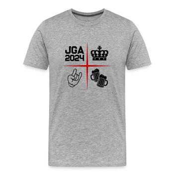Bachelor Party Bachelor Party 2024 Party - Men's Premium Organic T-Shirt - heather grey - Front - Damien (186cm)