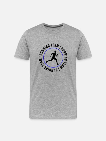 Running Team Marathon Man - Men's Premium Organic T-Shirt - heather grey