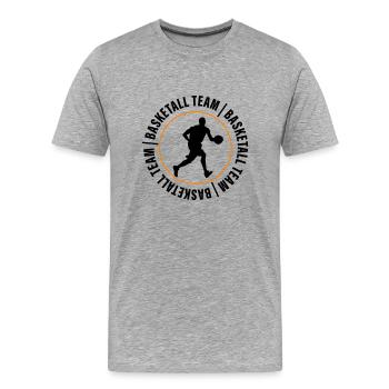 Basketball Team Verein Mann - Männer Premium Bio T-Shirt - Grau meliert - Vorne - Damien (186cm)