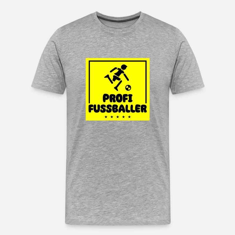 Fussball Profi - Männer Premium Bio T-Shirt - Grau meliert