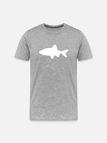 Plötze - Fisch - Fish - Männer Premium Bio T-Shirt - Grau meliert