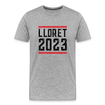 Lloret De Mar 2023 - Männer Premium Bio T-Shirt - Grau meliert - Vorne - Damien (186cm)